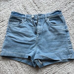 TopShop Mom Classic Light Blue Denim Shorts